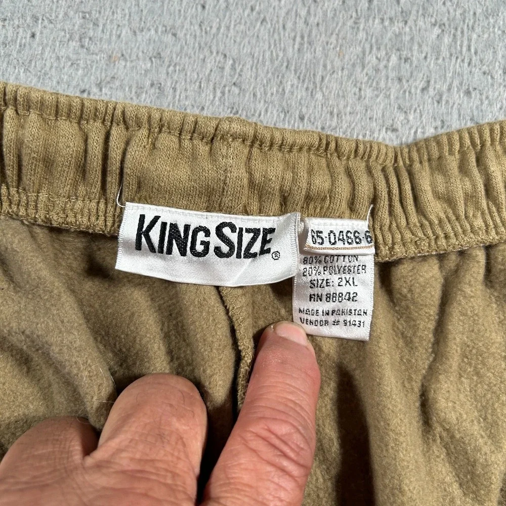 King Size Jogger Pants Men 2XL (36x23) Brown Pockets Stretch Athleisure NWT‎